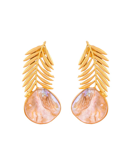 HAZELBAROQUE GOLDEN LEAF EARRING