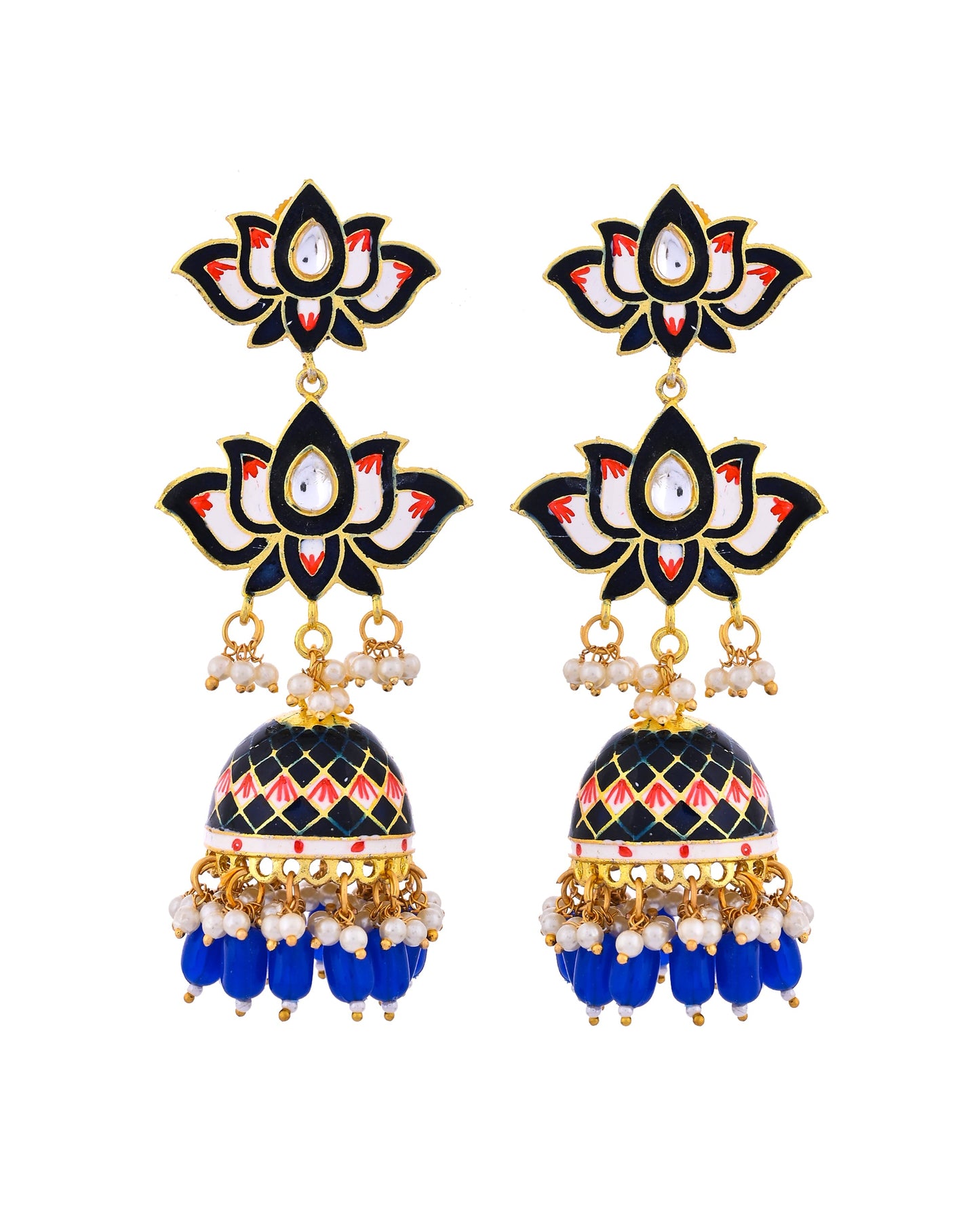 INDIGO PURYA JHUMKI