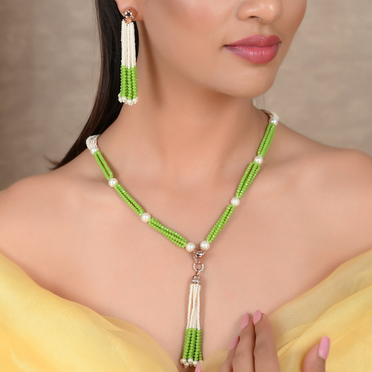 LIME ROSEGOLD VERA NECKLACE
