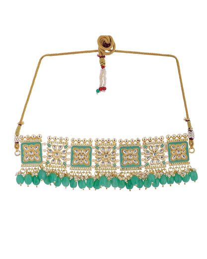 GREEN ARUNIMA CHOKER SET