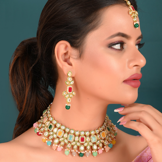 MULTI 1 KUNDAN JASMINE FULL SET