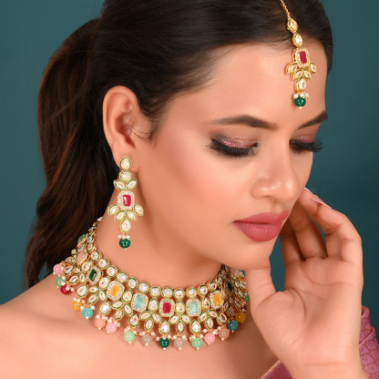 MULTI 1 KUNDAN JASMINE FULL SET