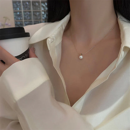PERKY PEARL INLAY NECKLACE