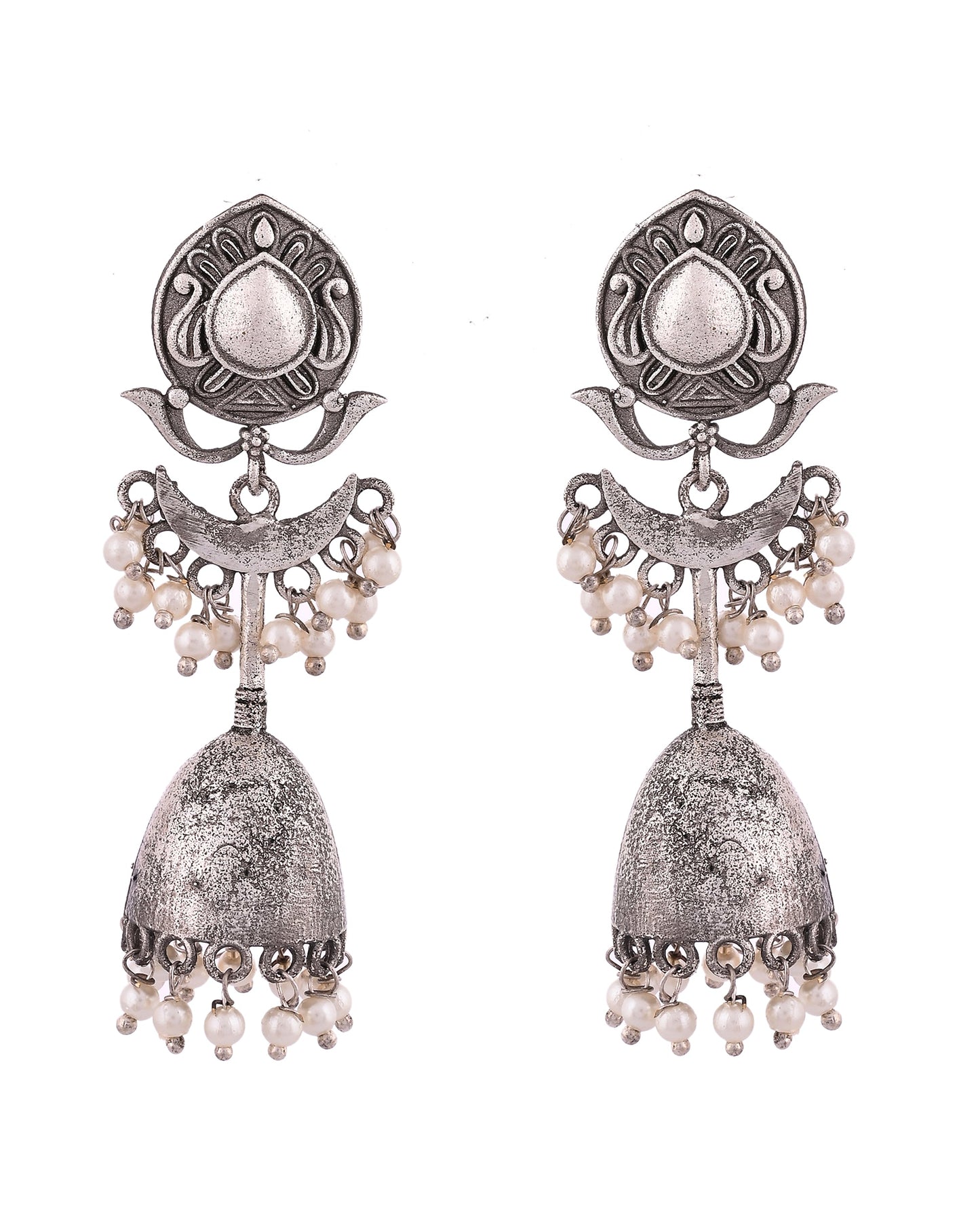OXIDIZED MAHADEV JHUMKI EARRING