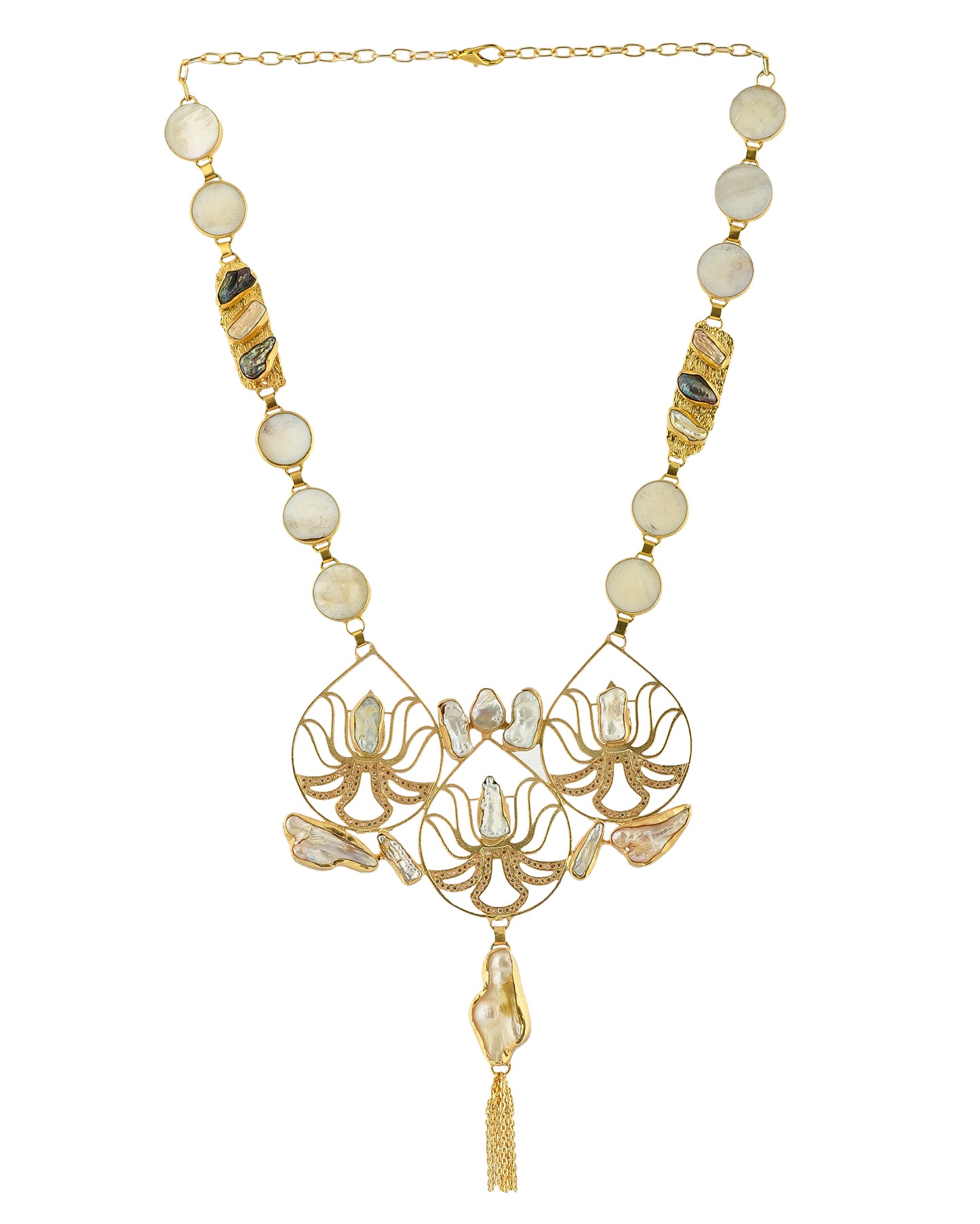 PEARL AVALANCHE STATEMENT NECKLACE