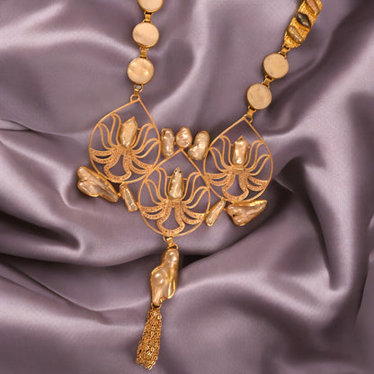 PEARL AVALANCHE STATEMENT NECKLACE