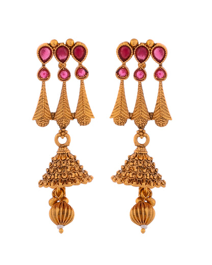 PINK GOLDEN JAIMINI NECKLACE SET