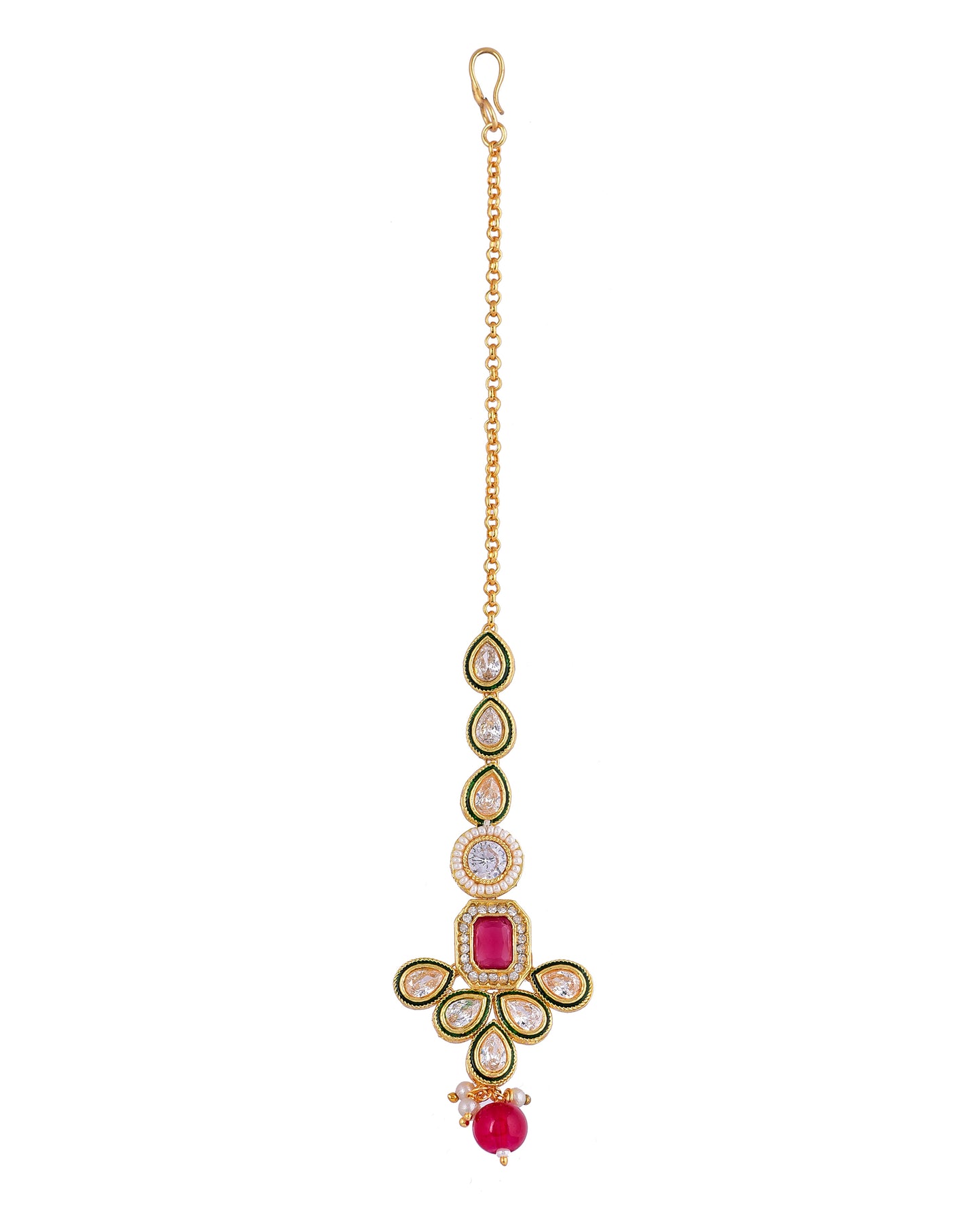 PINK KUNDAN JANIE FULL SET