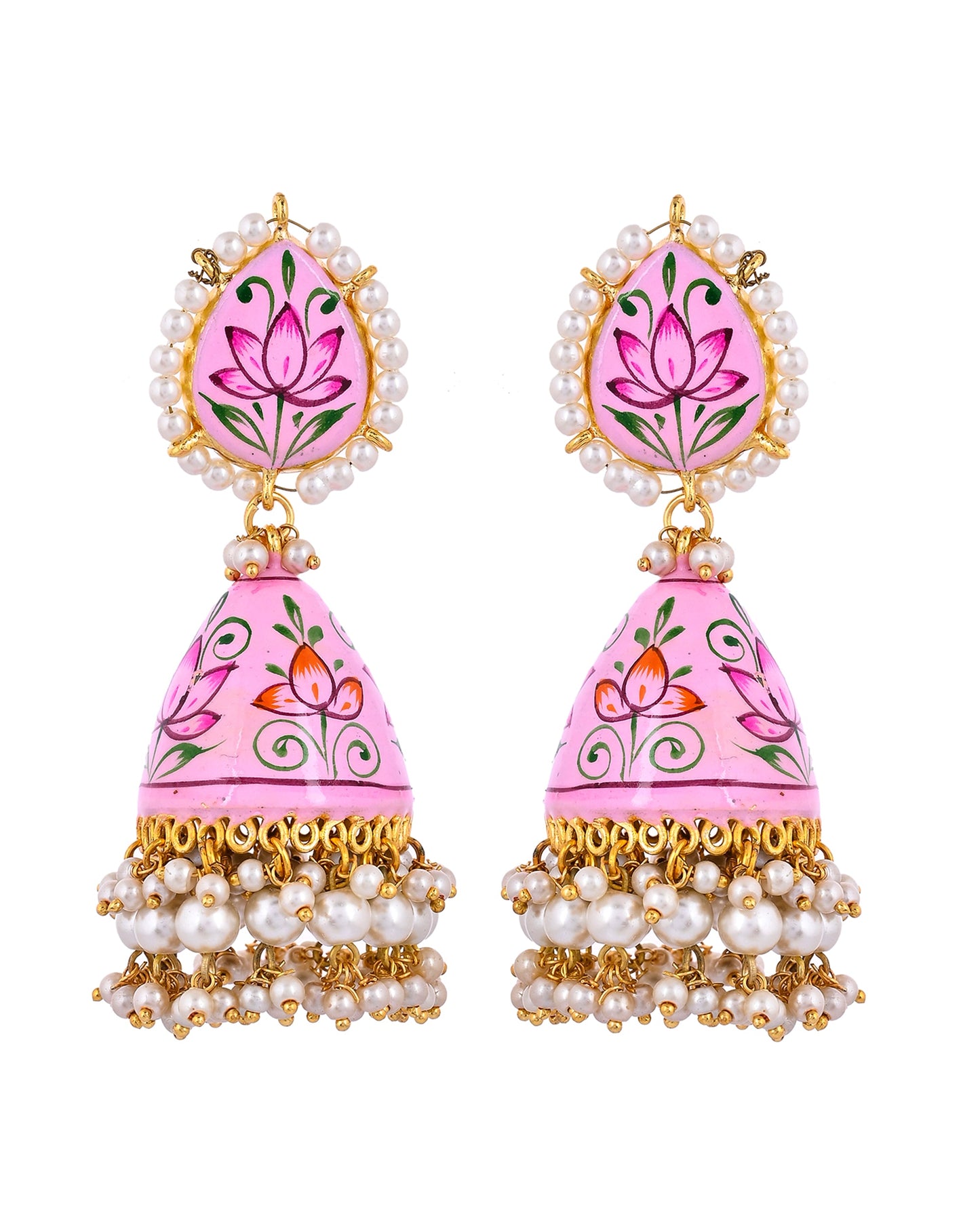PINK RIDDHI JHUMKI