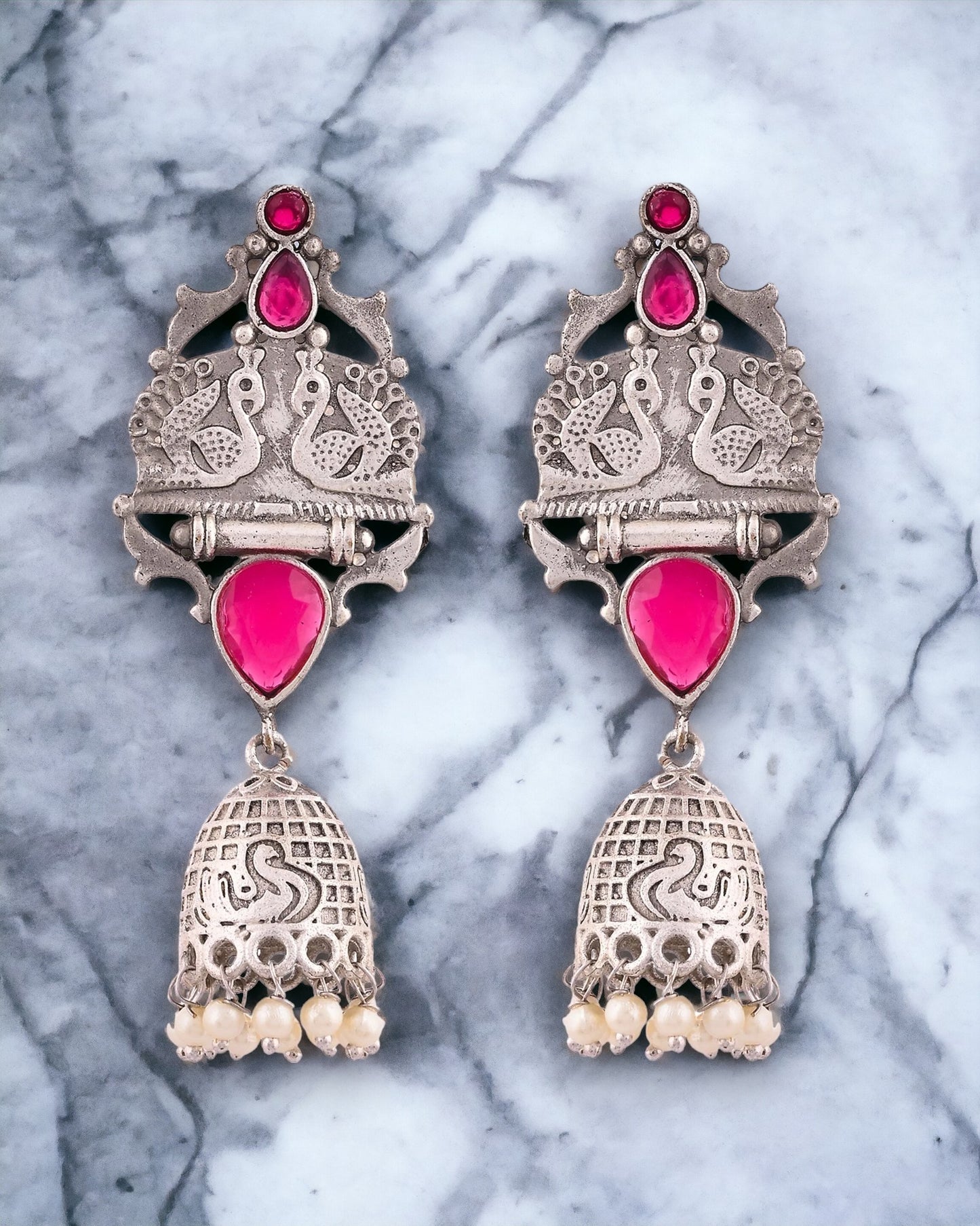 PEACOCK LISA JHUMKI EARRING