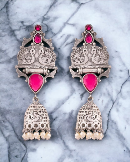 PEACOCK LISA JHUMKI EARRING