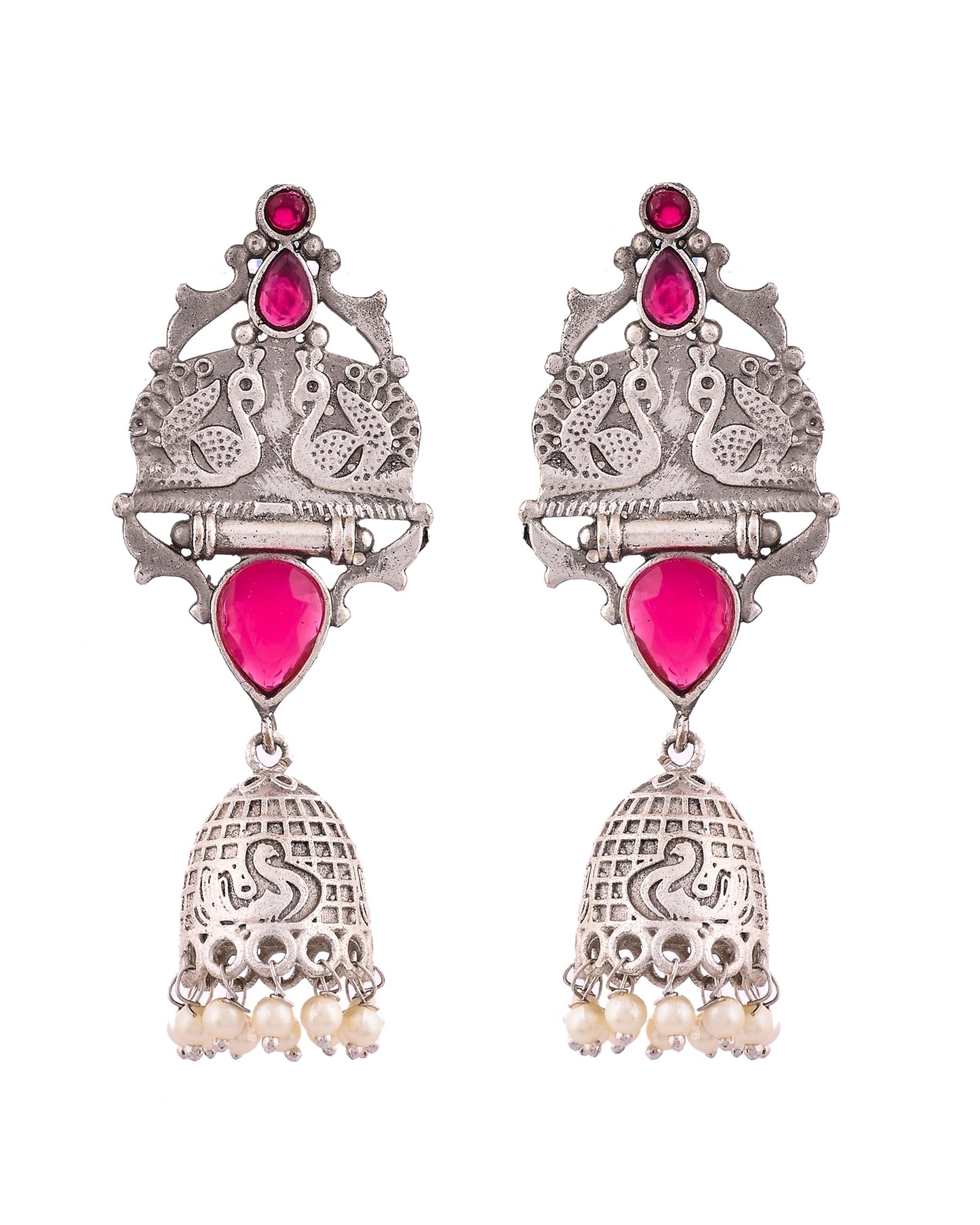 PEACOCK LISA JHUMKI EARRING