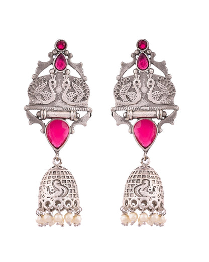 PEACOCK LISA JHUMKI EARRING