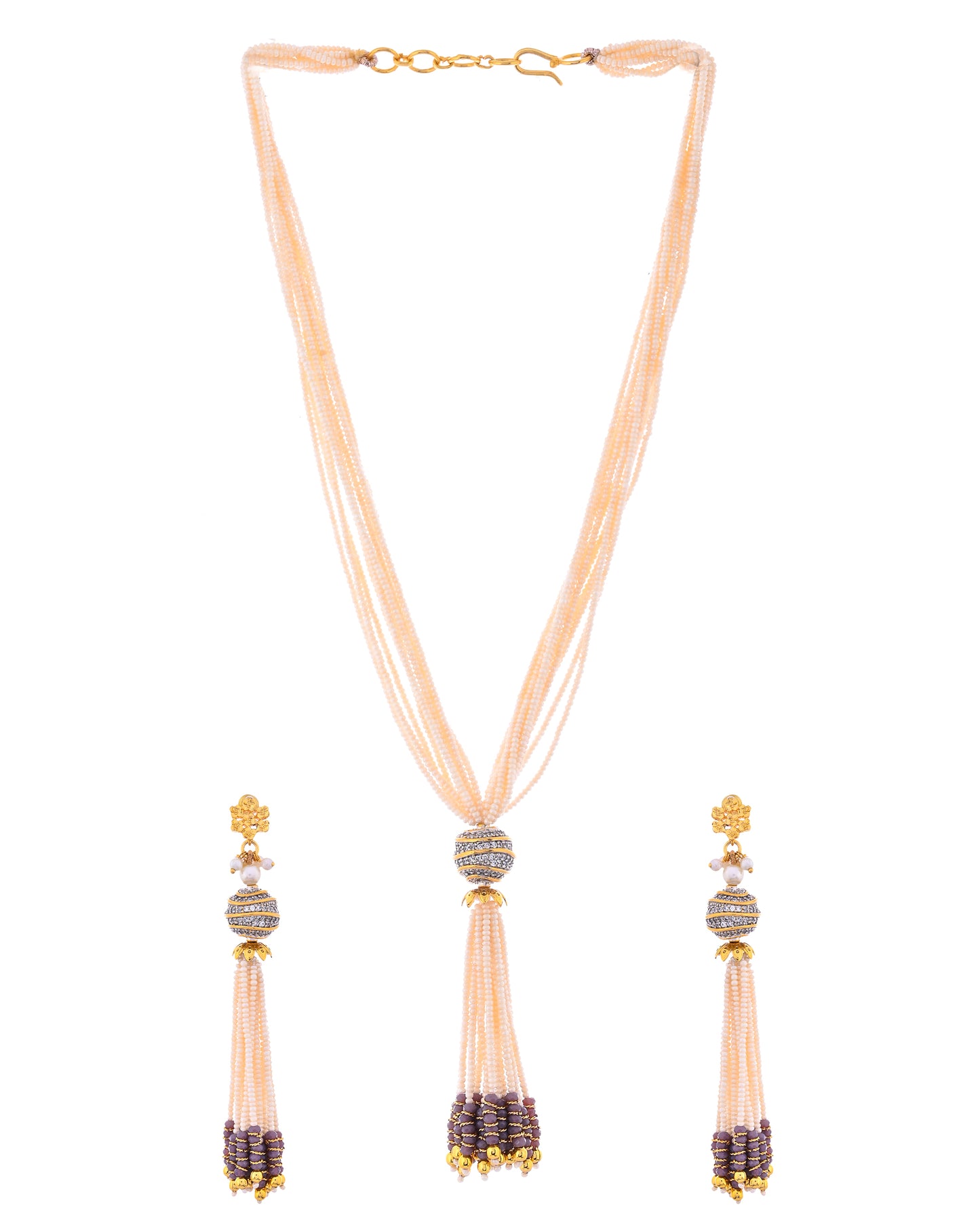 PURPLE PEARL VENETIA NECKLACE SET