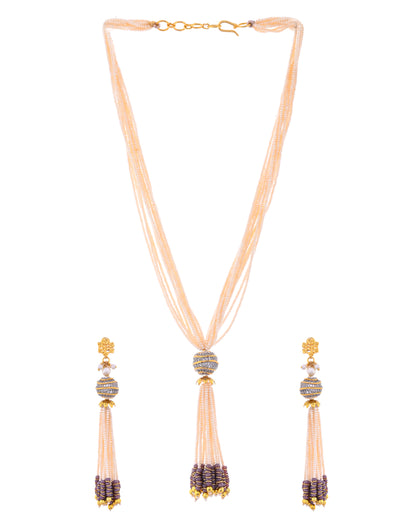 PURPLE PEARL VENETIA NECKLACE SET