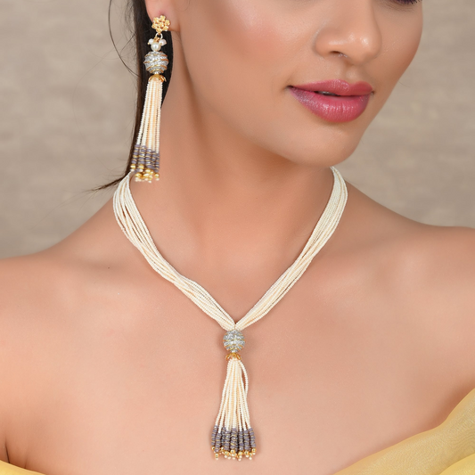 PURPLE PEARL VENETIA NECKLACE SET