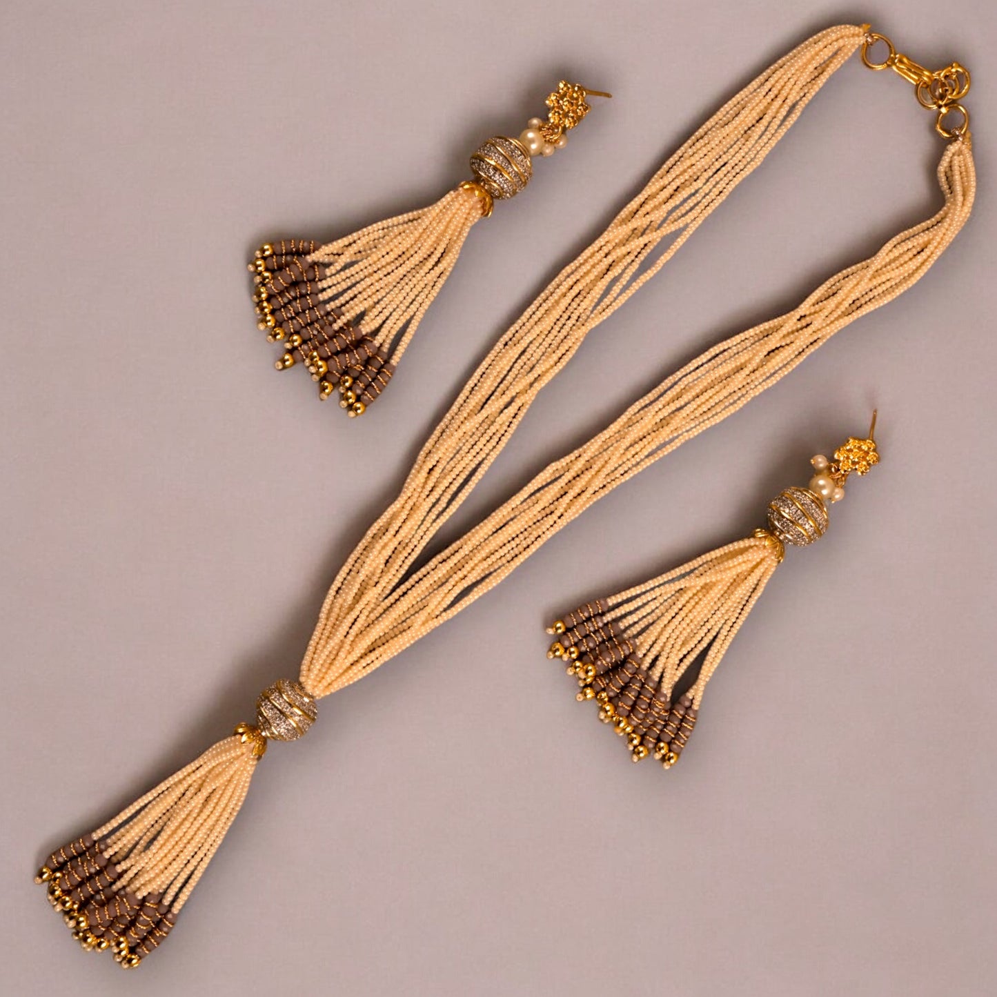PURPLE PEARL VENETIA NECKLACE SET