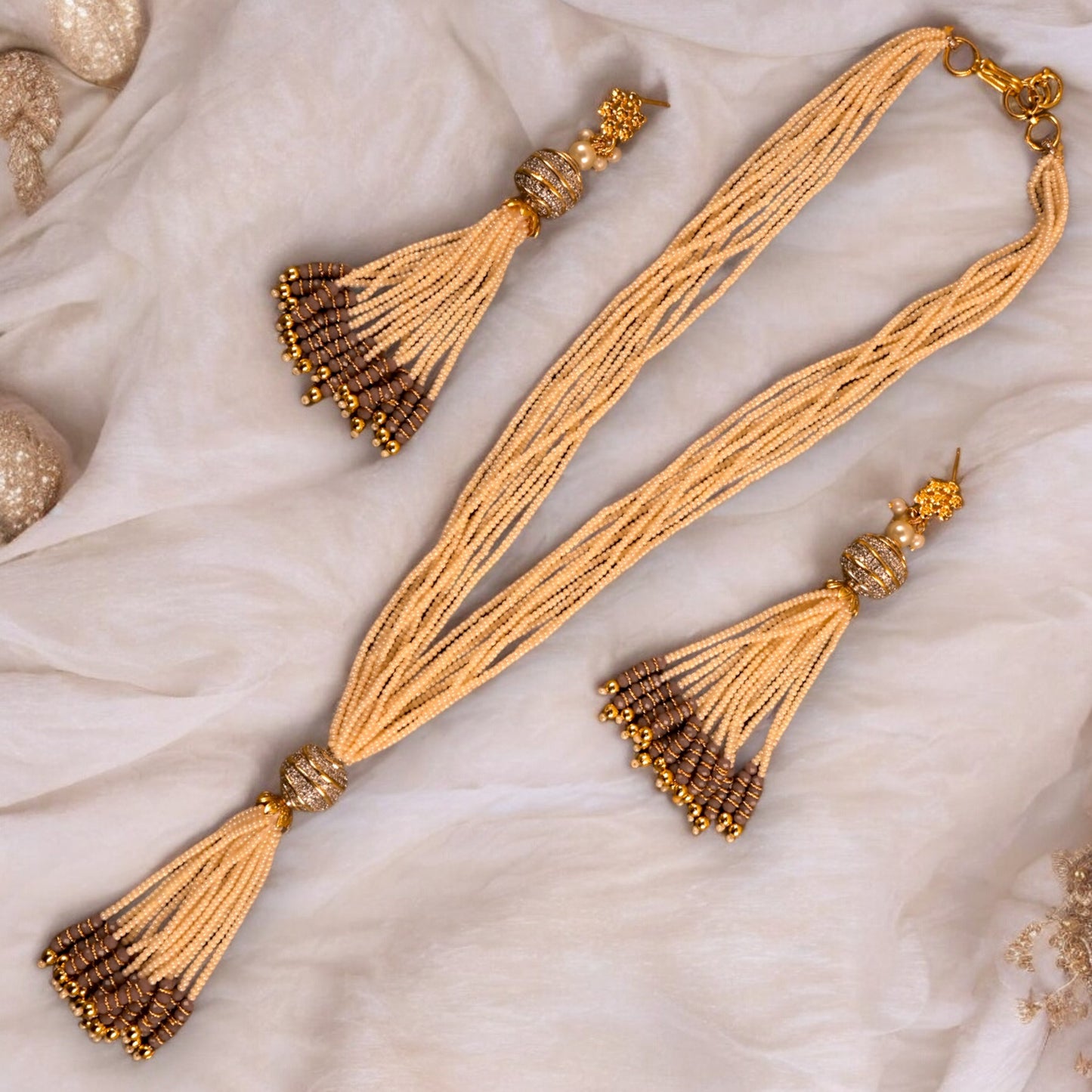 PURPLE PEARL VENETIA NECKLACE SET