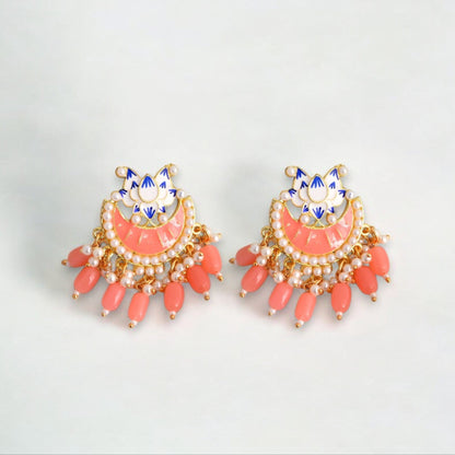 PEACH PADDY STUDS, DANGLER