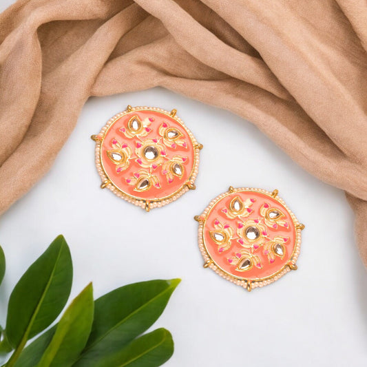 PINK PENNY STUDS