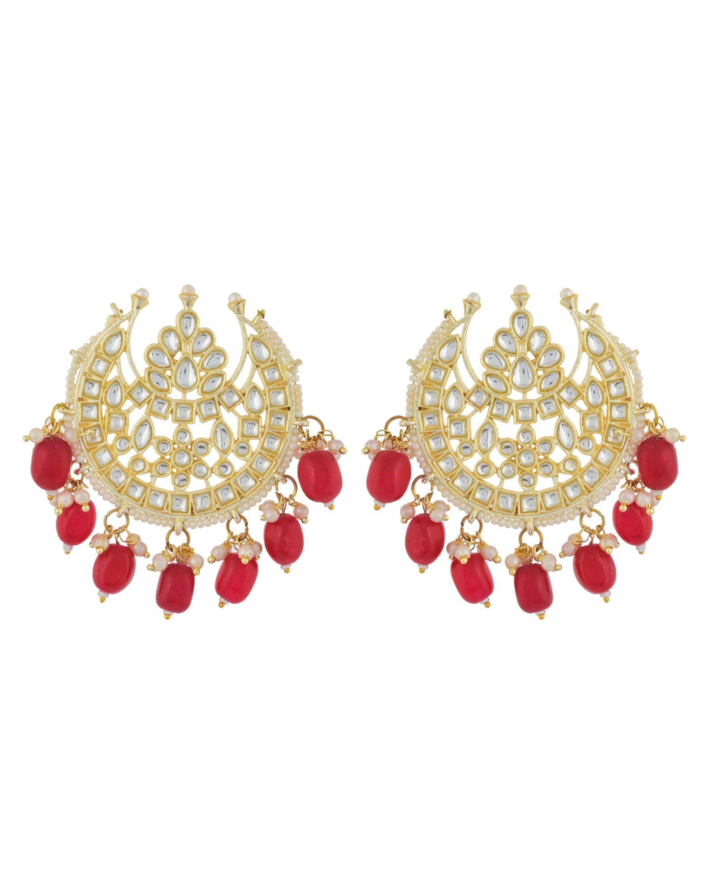 RED ADORE CHANDBALI SET