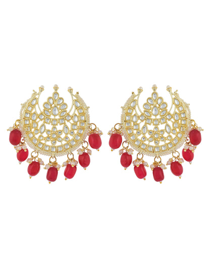 RED ADORE CHANDBALI SET