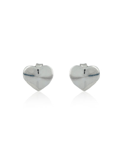 SILVER BLOOMED HEART EARRINGS