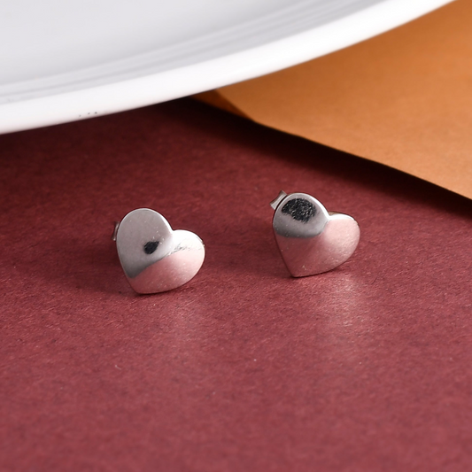 SILVER BLOOMED HEART EARRINGS