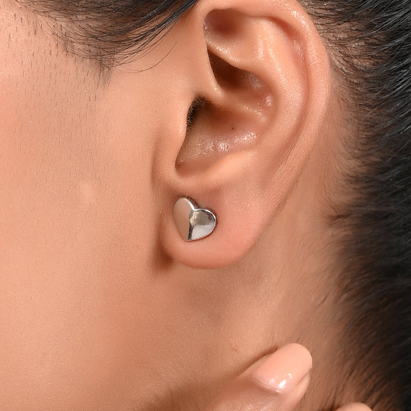 SILVER BLOOMED HEART EARRINGS