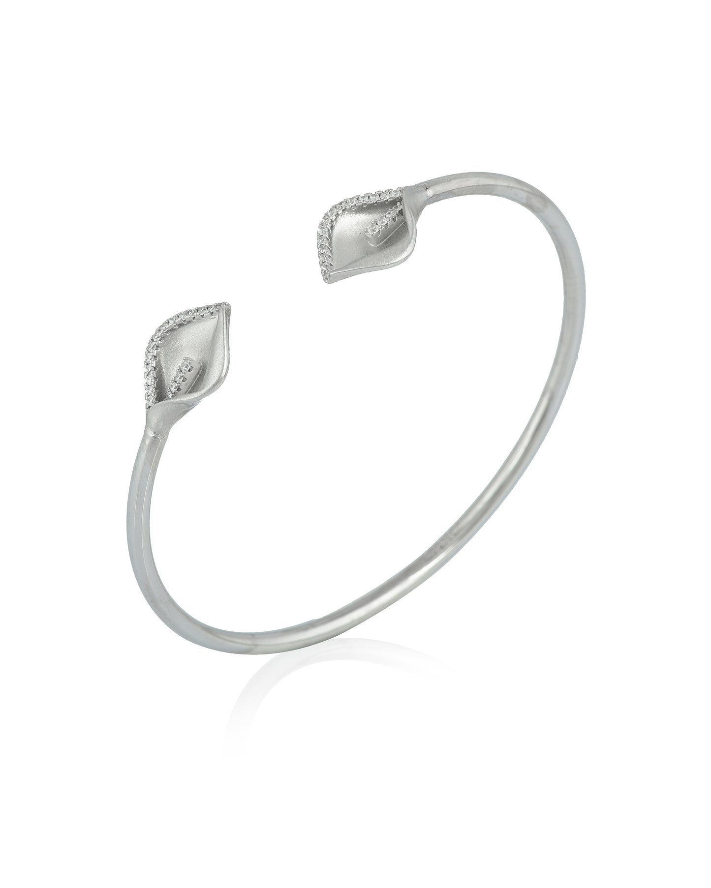 SILVER DIAMOND PETALS BRACELET