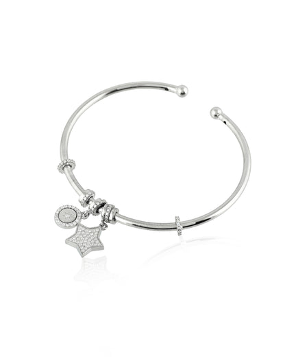 SILVER DIAMOND STAR BRACELET