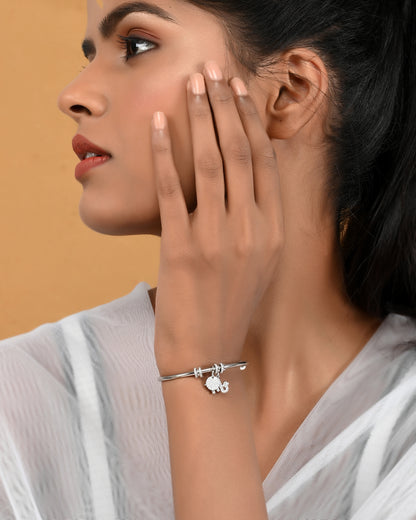 SILVER MU DIAMOND BRACELET