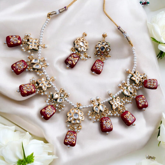 CHERRY DUALSIDE NECKLACE SET